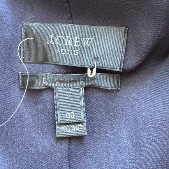 J. CREW Tollegno 1035 Wool Blend BiStretch Navy Blazer - Picture 5 of 7